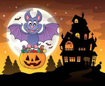 Halloween bat theme image 4 - eps10 vector illustration.