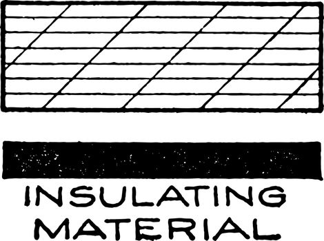 Mechanical Drawing Cross Hatching of Insulating Material is similar in both drawing and painting, two basic techniques for the creation of tone, vintage line drawing or engraving illustration.