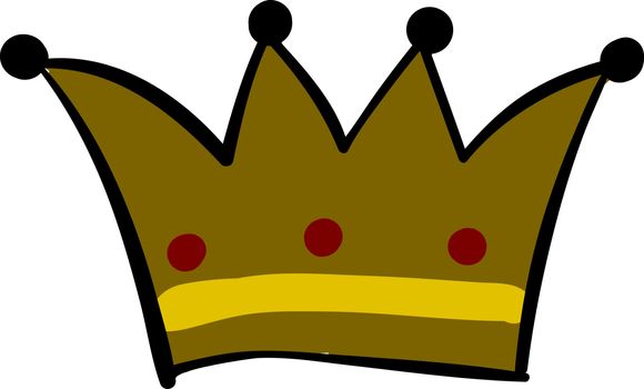 Kings crown, illustration, vector on white background.