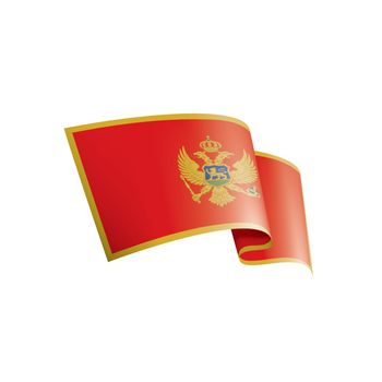 montenegro national flag, vector illustration on a white background