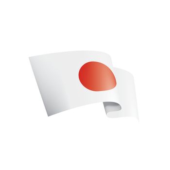 Japan national flag, vector illustration on a white background