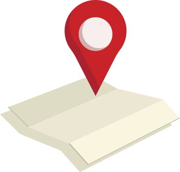 A location tag or marker on a map a very useful modern day invention vector color drawing or illustration 