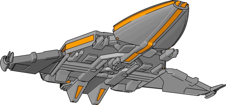 Fantasy spacecraft vector illustration non white background