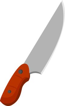 Sharp knife, illustration, vector on white background.