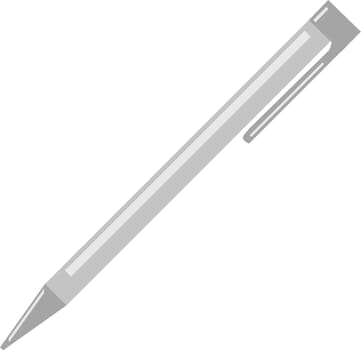 White pen, illustration, vector on white background.