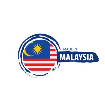 Malaysia flag, vector illustration on a white background