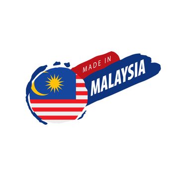 Malaysia flag, vector illustration on a white background