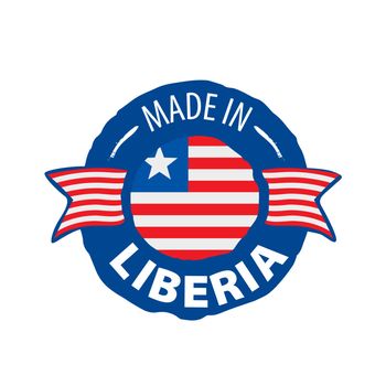 Liberia flag, vector illustration on a white background