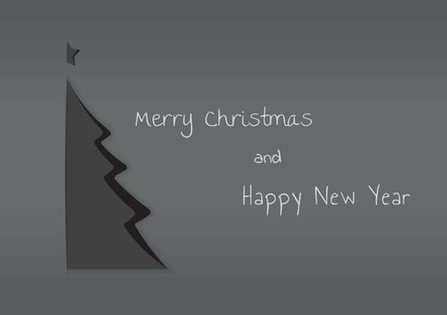 Merry Christmas and Happy New Year celebration card, sketch