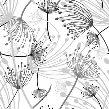 Dandelions fluff seamless pattern vector illustration eps 10