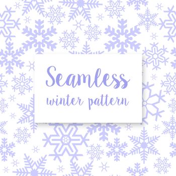 Seamless repeating winter Christmas snowflake pattern