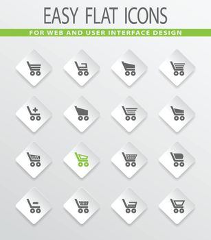 Basket vector icons for user interface design