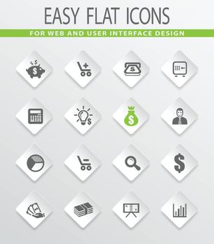 Business vector icons for user interface design