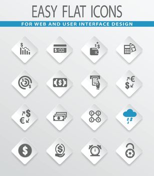E-commers flat vector icons for user interface design