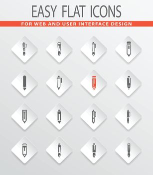 Edit web flat icons for user interface design