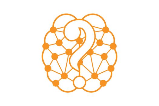 Brain connection logo design, digital brain logo template, Brain logo