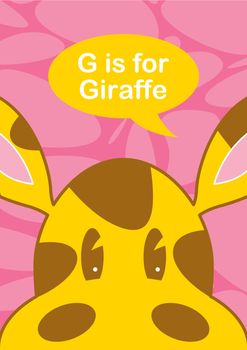 Cute Cartoon G is for Giraffe Alphabet Learning Illustration - By Mark Murphy Creative