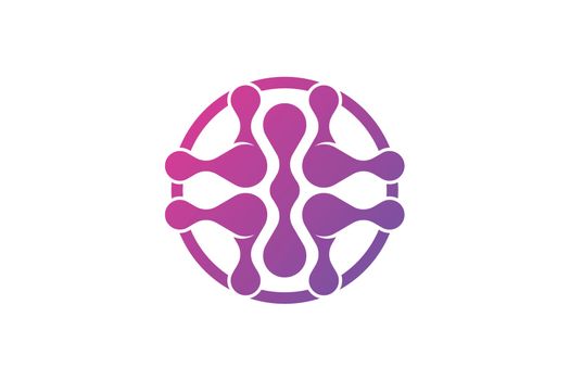 elegant molecule logo
