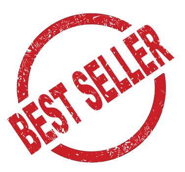 An best seller red ink stamp on a white background