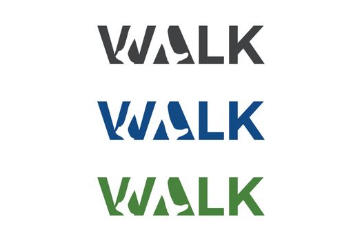 Walk Logo Foot Logo word logo
