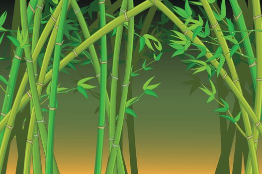 Cool Bamboo Trees Forest Cartoon for your design