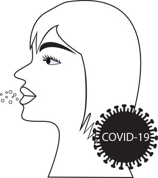 Coronavirus virus infection vector illustration isolated on white background