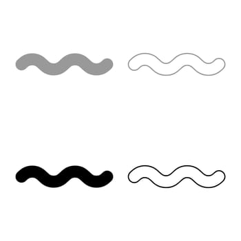 Moisture resistant Designation on the wallpaper symbol icon outline set black grey color vector illustration flat style simple image
