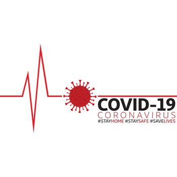 New Coronavirus Covid-19 concept design logo vector illustration