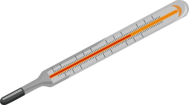 Thermometer, illustration, vector on white background