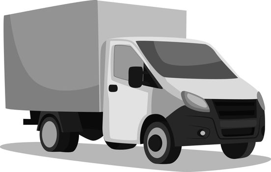 White van, illustration, vector on white background