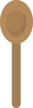 Wooden spoon, illustration, vector on white background.