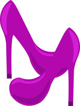 Pink heels, illustration, vector on white background.