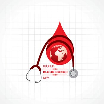 Vector Illustration For World Blood Donor Day.Donate Blood Concept which is held on 14th June