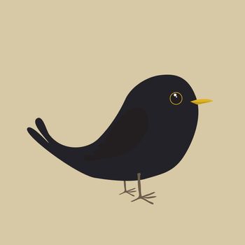 A blackbird comic illustration