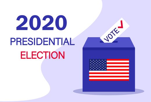2020 vote presidential election vector template. Presidential Election 2020 in United States