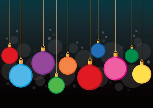 colorful Christmas ball background vector