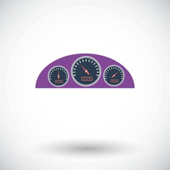 Dashboard. Single flat icon on white background. Vector illustration.
