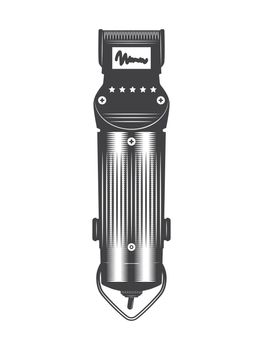 Hair clipper vintage vector isolated on a white background.