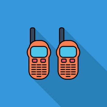 Portable radio icon. Flat vector related icon with long shadow for web and mobile applications. It can be used as - logo, pictogram, icon, infographic element. Vector Illustration.