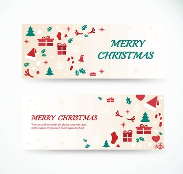set Christmas greeting card with space  pattern background banner designs vector illustration
