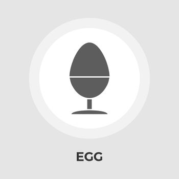 Egg on stand icon vector. Flat icon isolated on the white background. Editable EPS file. Vector illustration.