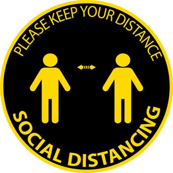 Stand Here keep distance, Social distancing pictograph,clip art,sign