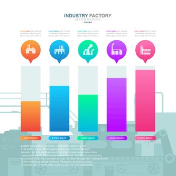 Bar Chart Graph Diagram Financial Analytics Statistical Factory Industrial Business Infographic