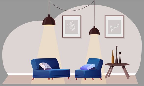 mock up illustration of couch in a meeting room