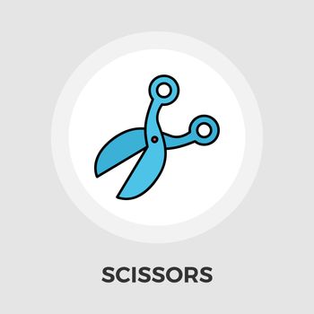 Scissors Icon Vector. Flat icon isolated on the white background. Editable EPS file. Vector illustration.