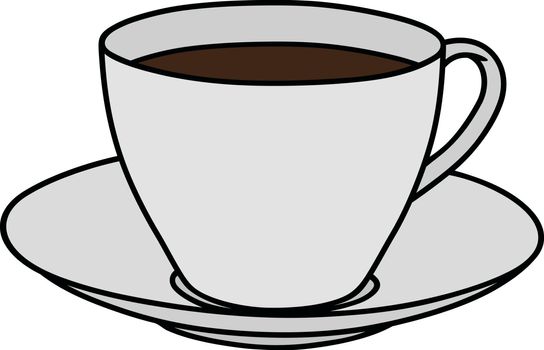 The vectorized h
and drawing of a cup of coffee