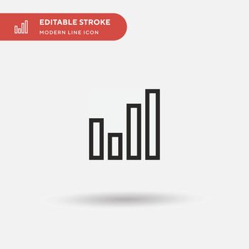 Bar Graph Simple vector icon. Illustration symbol design template for web mobile UI element. Perfect color modern pictogram on editable stroke. Bar Graph icons for your business project