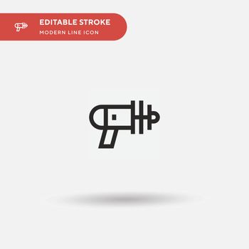 Toy Gun Simple vector icon. Illustration symbol design template for web mobile UI element. Perfect color modern pictogram on editable stroke. Toy Gun icons for your business project