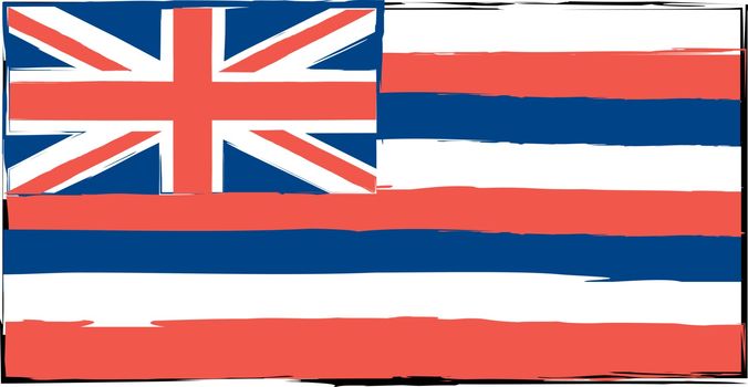abstract HAWAIIAN flag or banner vector illustration