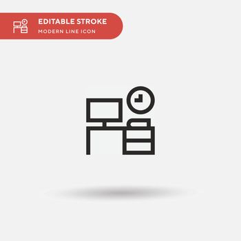 Workaholic Simple vector icon. Illustration symbol design template for web mobile UI element. Perfect color modern pictogram on editable stroke. Workaholic icons for your business project